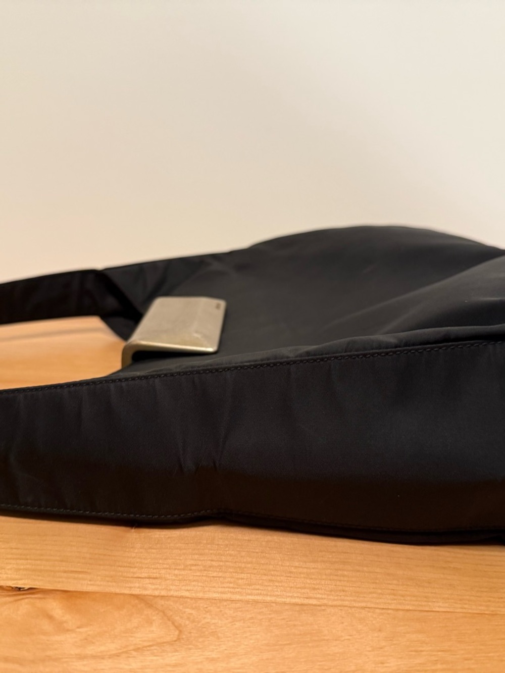 Authentic Vintage Prada Black Nylon Shoulder Bag - Picture 4 of 16